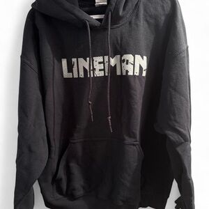 Gildan Black Lineman Hoodie